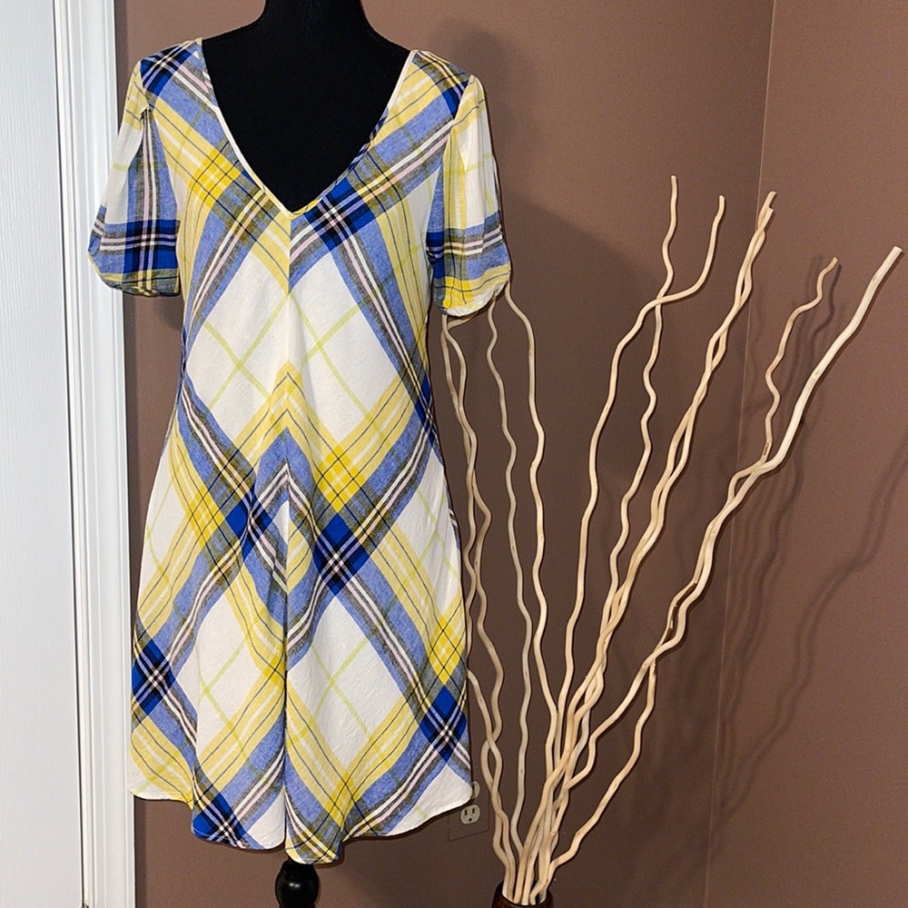 Urban Outfitters Peppa Plaid Mini Dress Size SM